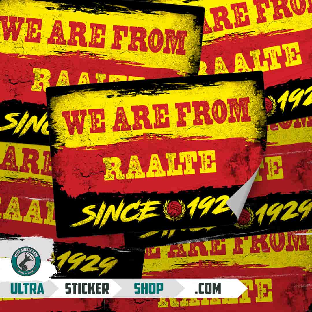 We are from Raalte since 1929 Stickers