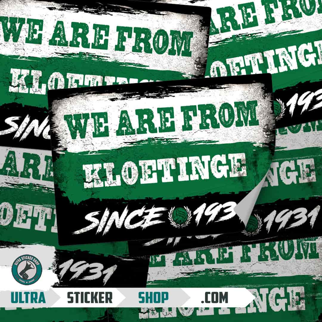 We are from Kloetinge since 1931 Stickers