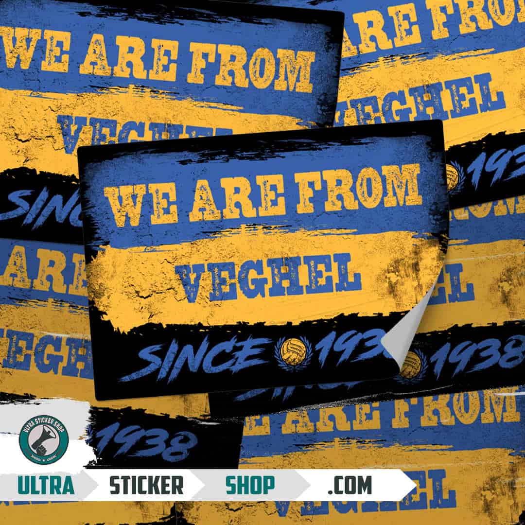 We are from Veghel since 1938 Stickers