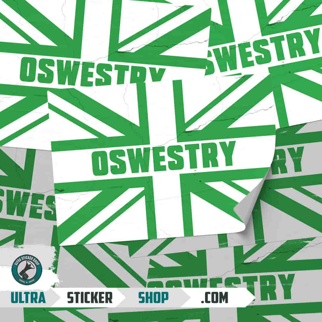 Oswestry Union Jack Stickers