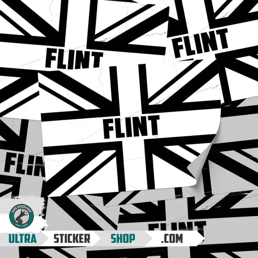 Flint Union Jack Stickers