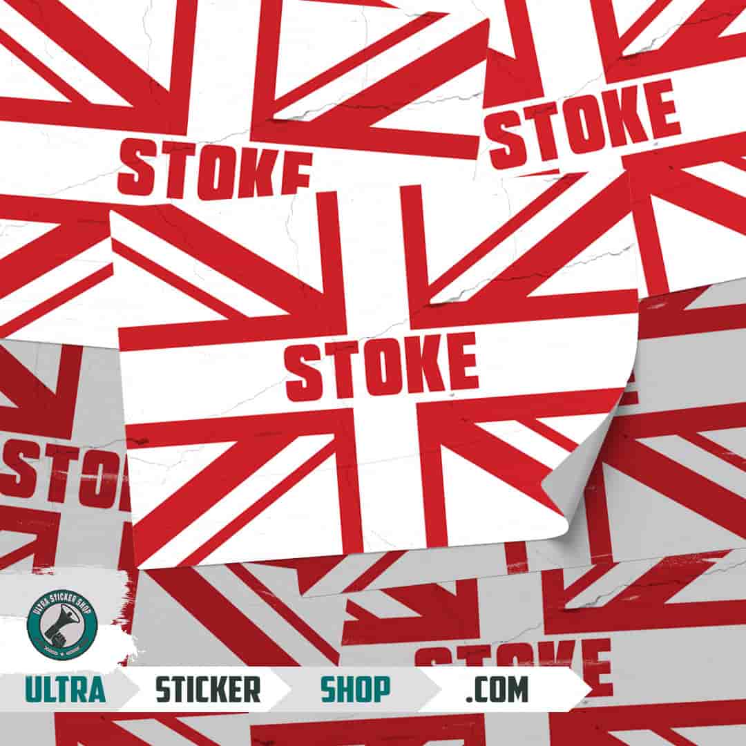 Stoke Union Jack Stickers