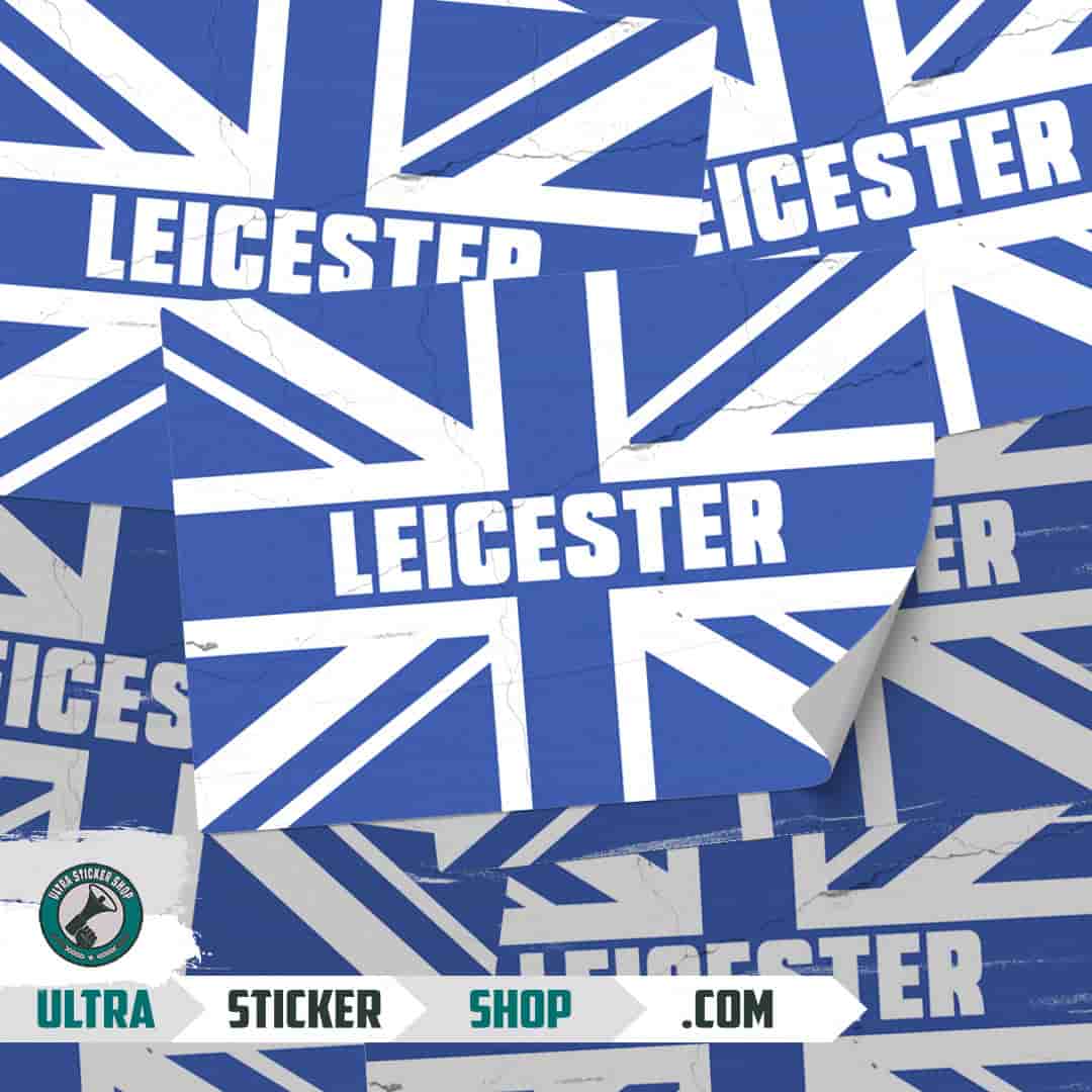 Leicester Union Jack Stickers