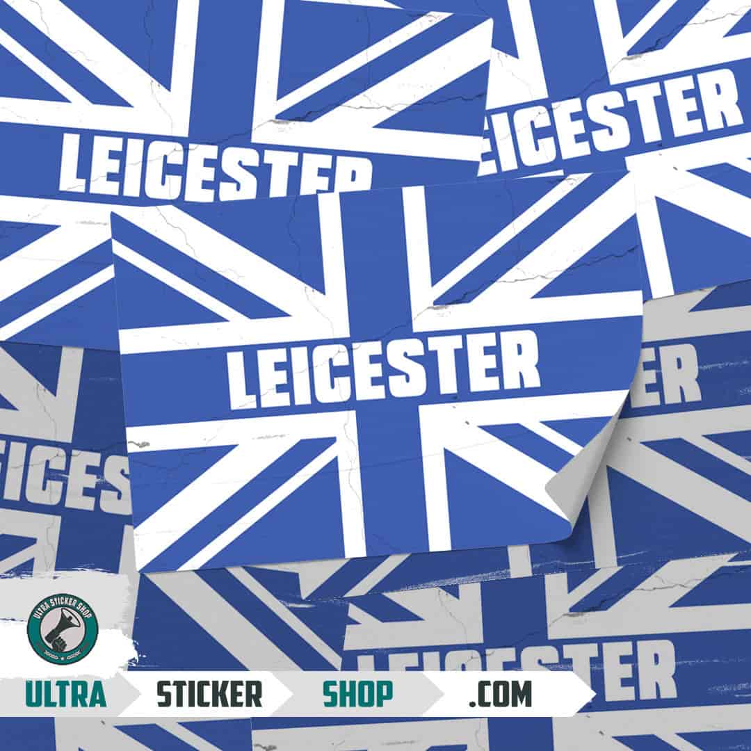 Leicester Union Jack Stickers