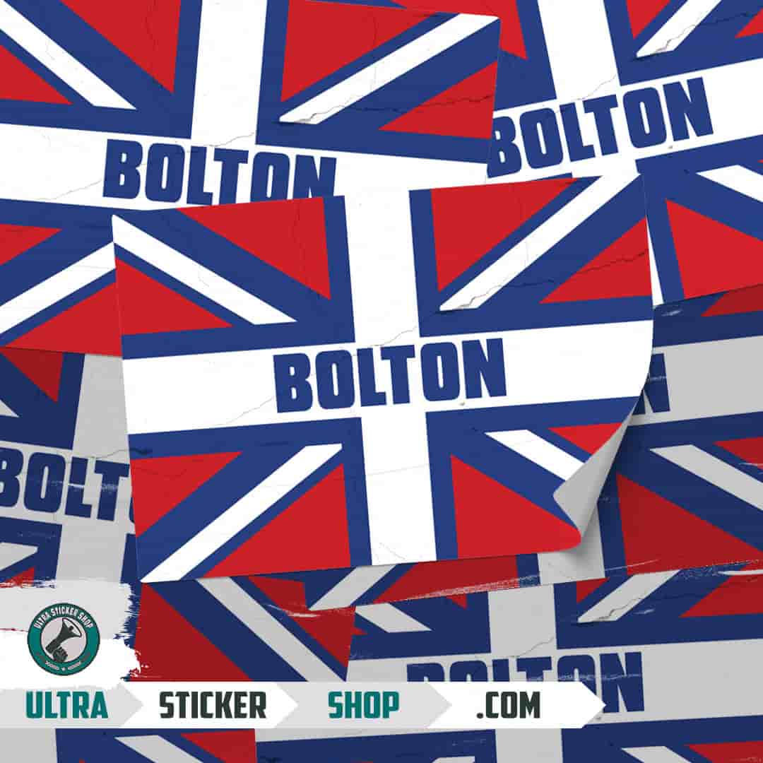 Bolton Union Jack Stickers