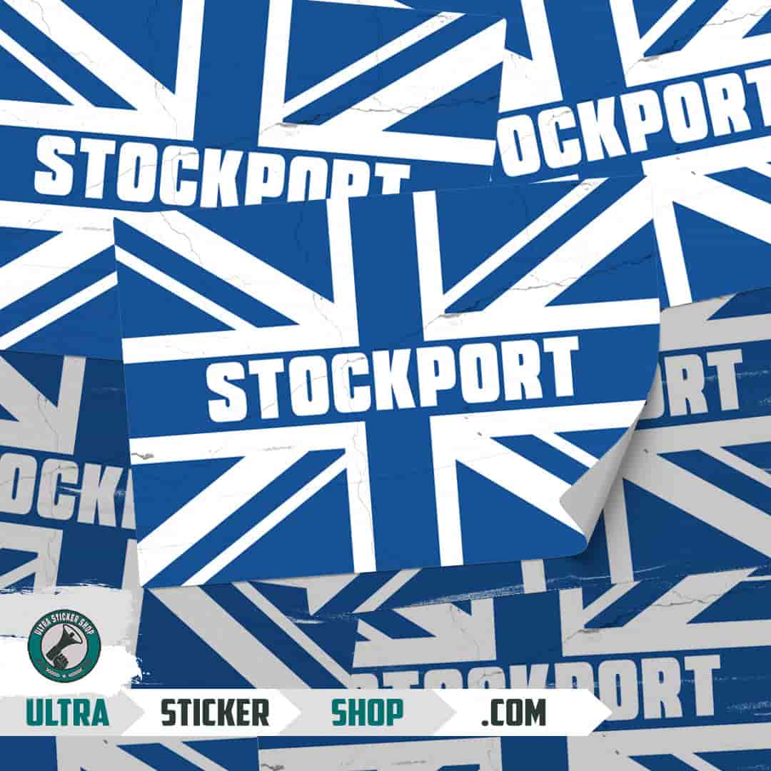 Stockport Union Jack Stickers