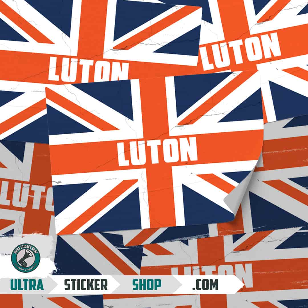 Luton Union Jack Stickers