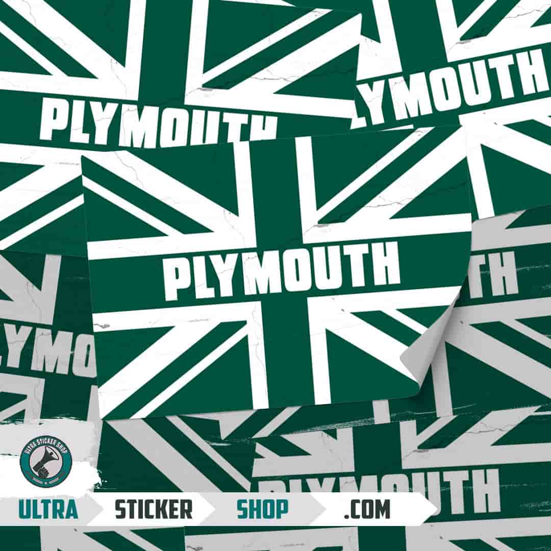 Plymouth Union Jack Stickers