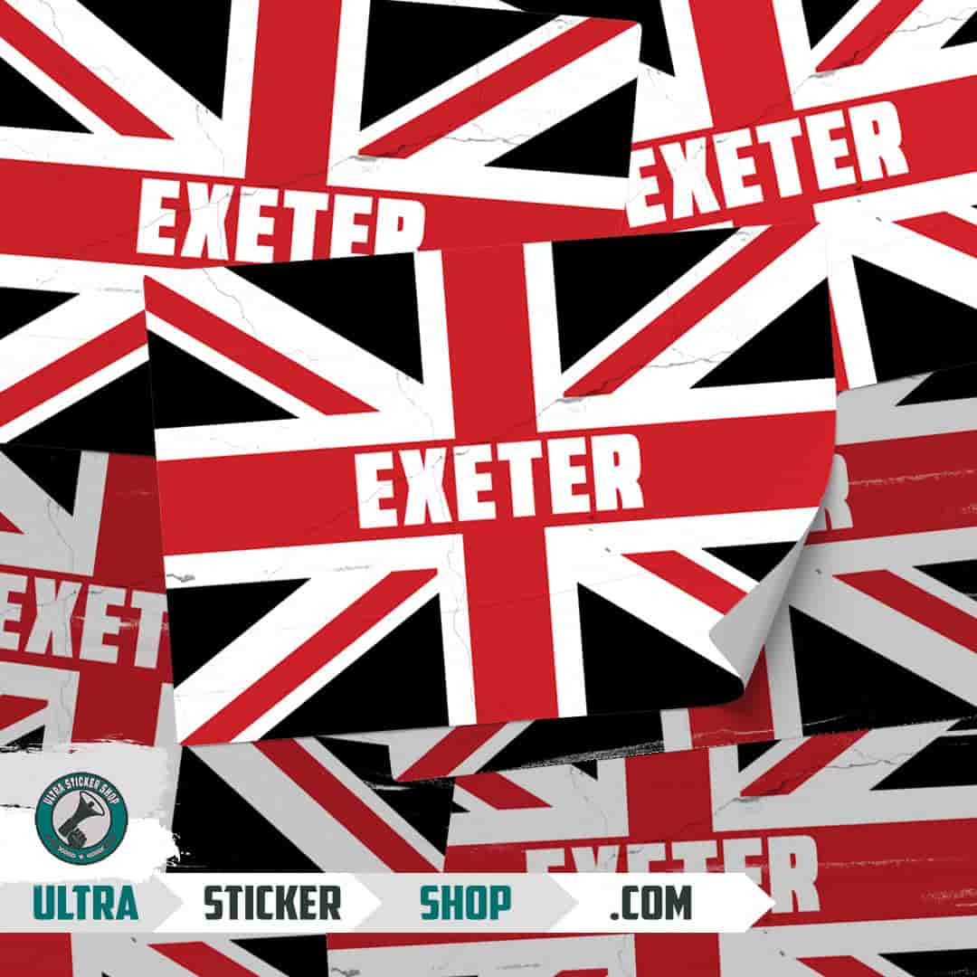 Exeter Union Jack Stickers