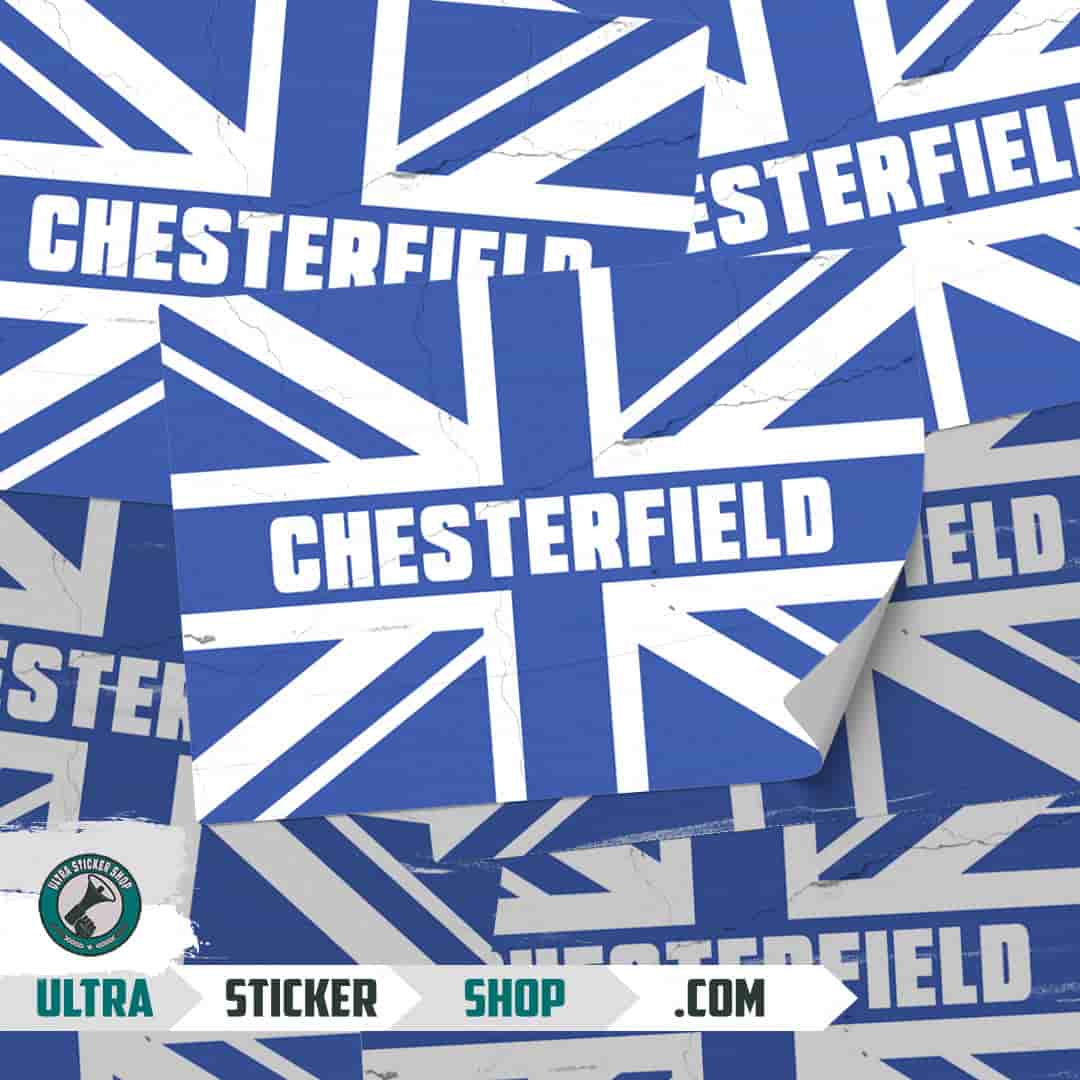 Chesterfield Union Jack Stickers