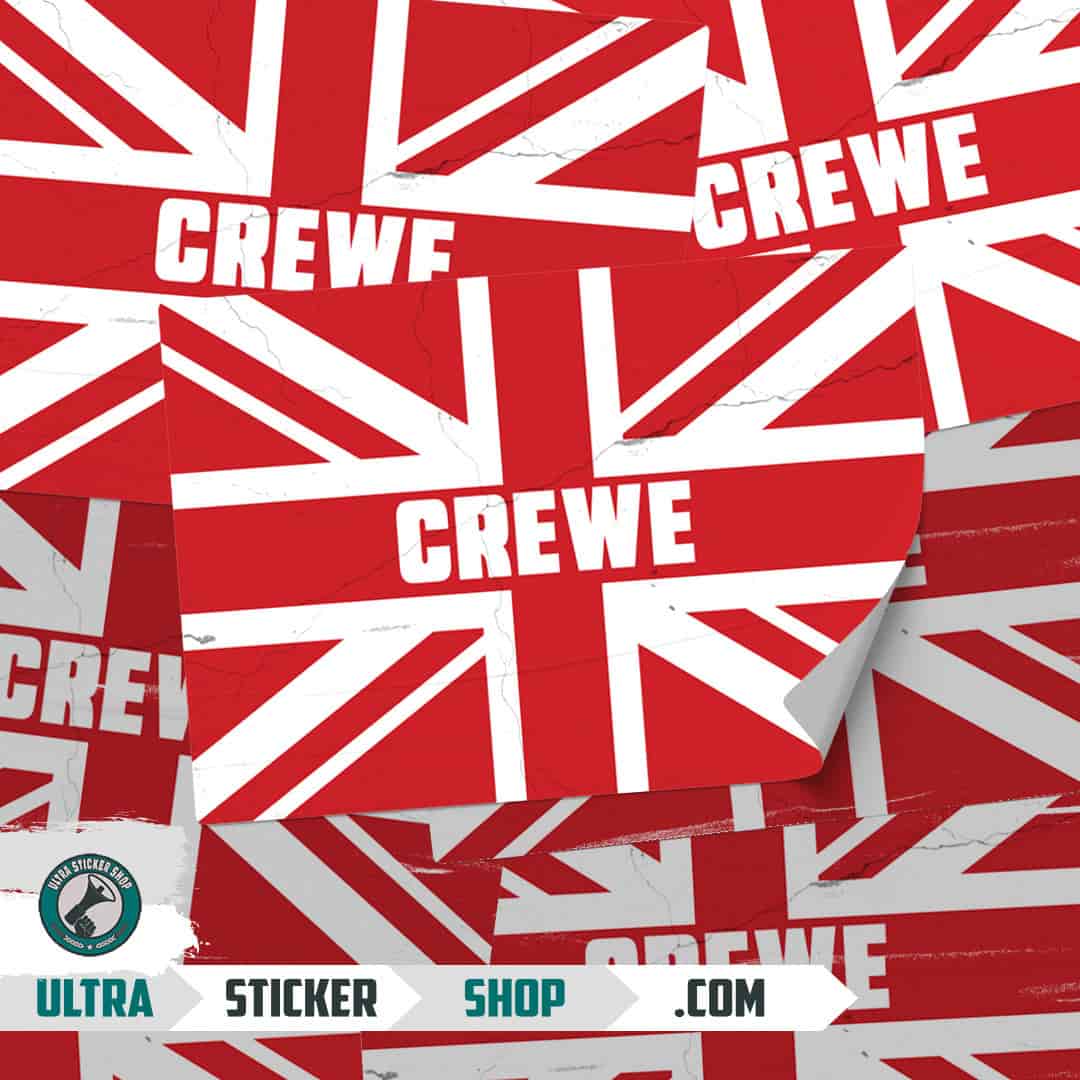 Crewe Union Jack Stickers