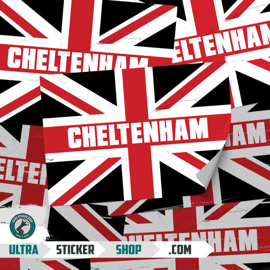 Cheltenham Union Jack Stickers