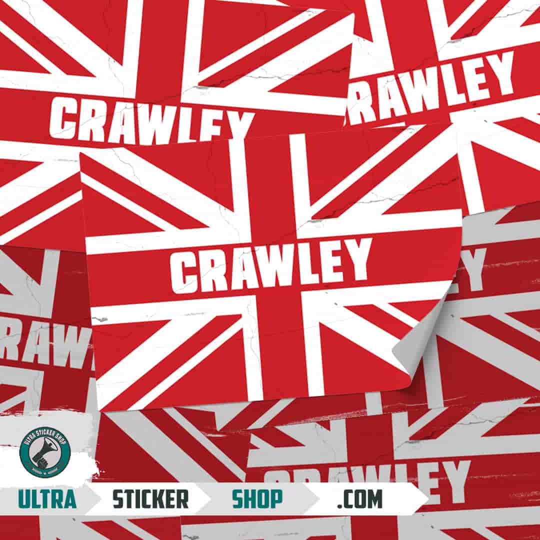 Crawley Union Jack Stickers