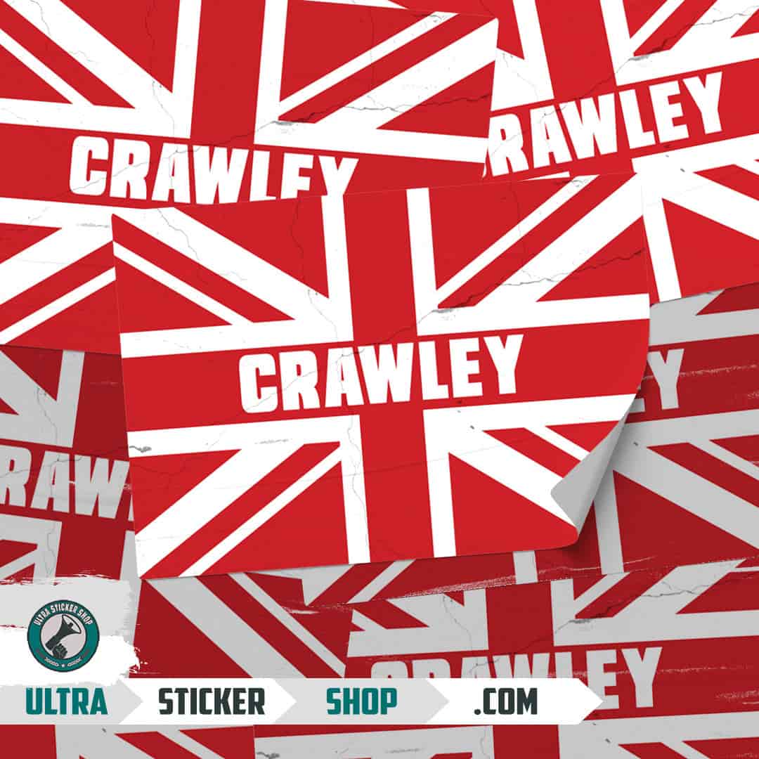 Crawley Union Jack Stickers