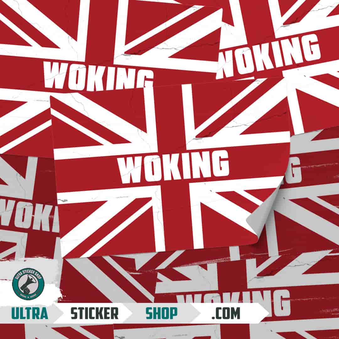 Woking Union Jack Stickers