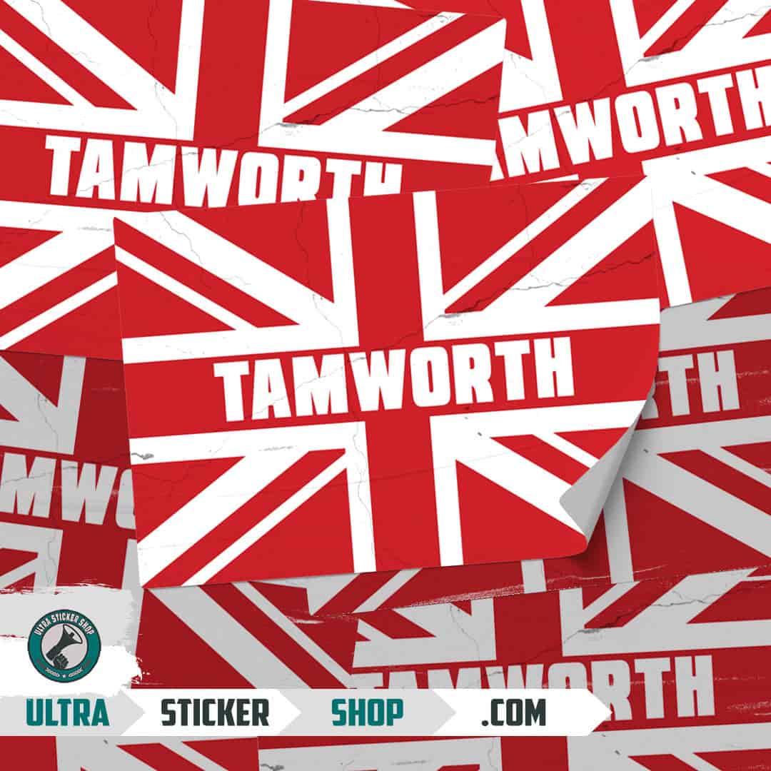Tamworth Union Jack Stickers
