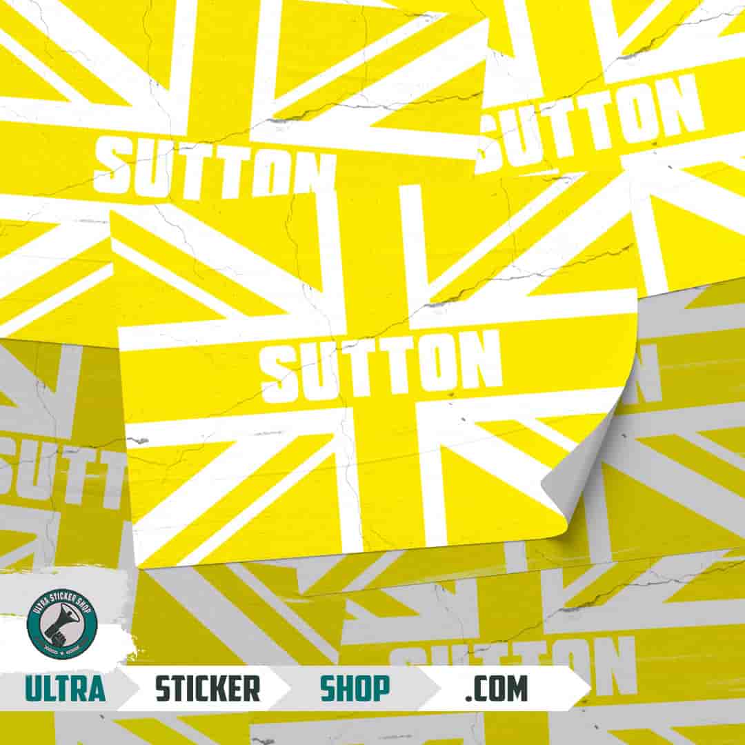 Sutton Union Jack Stickers