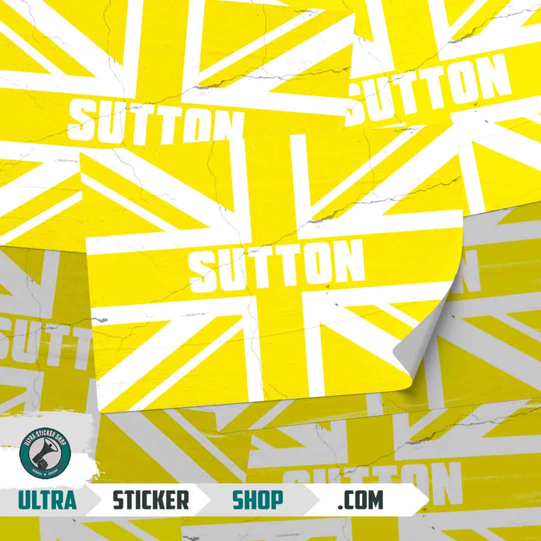 Sutton Union Jack Stickers