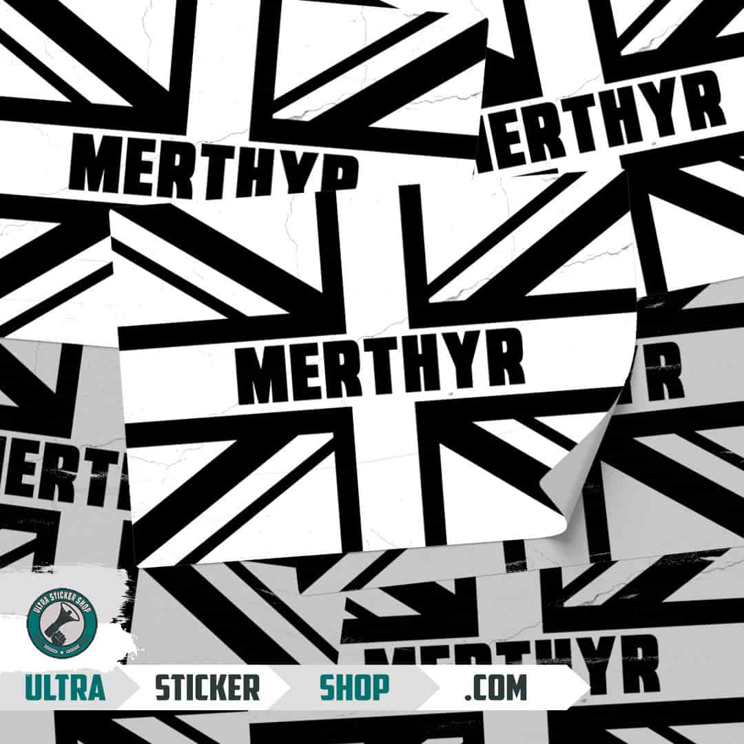 Merthyr Union Jack Stickers