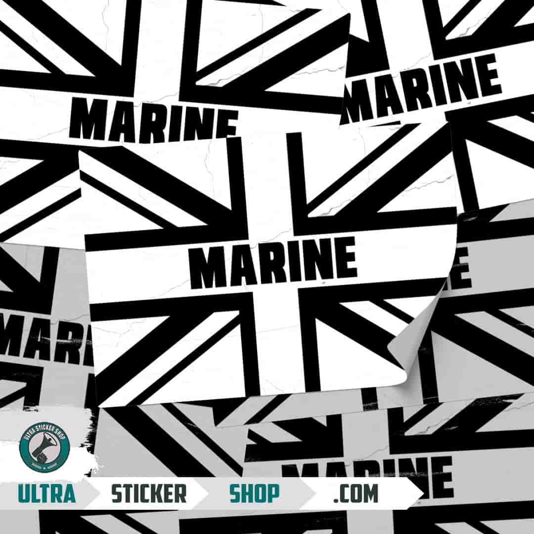 Marine Union Jack Stickers