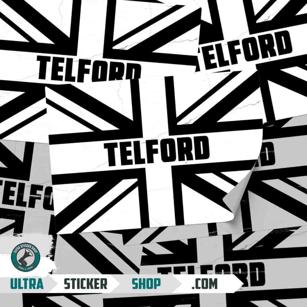 Telford Union Jack Stickers