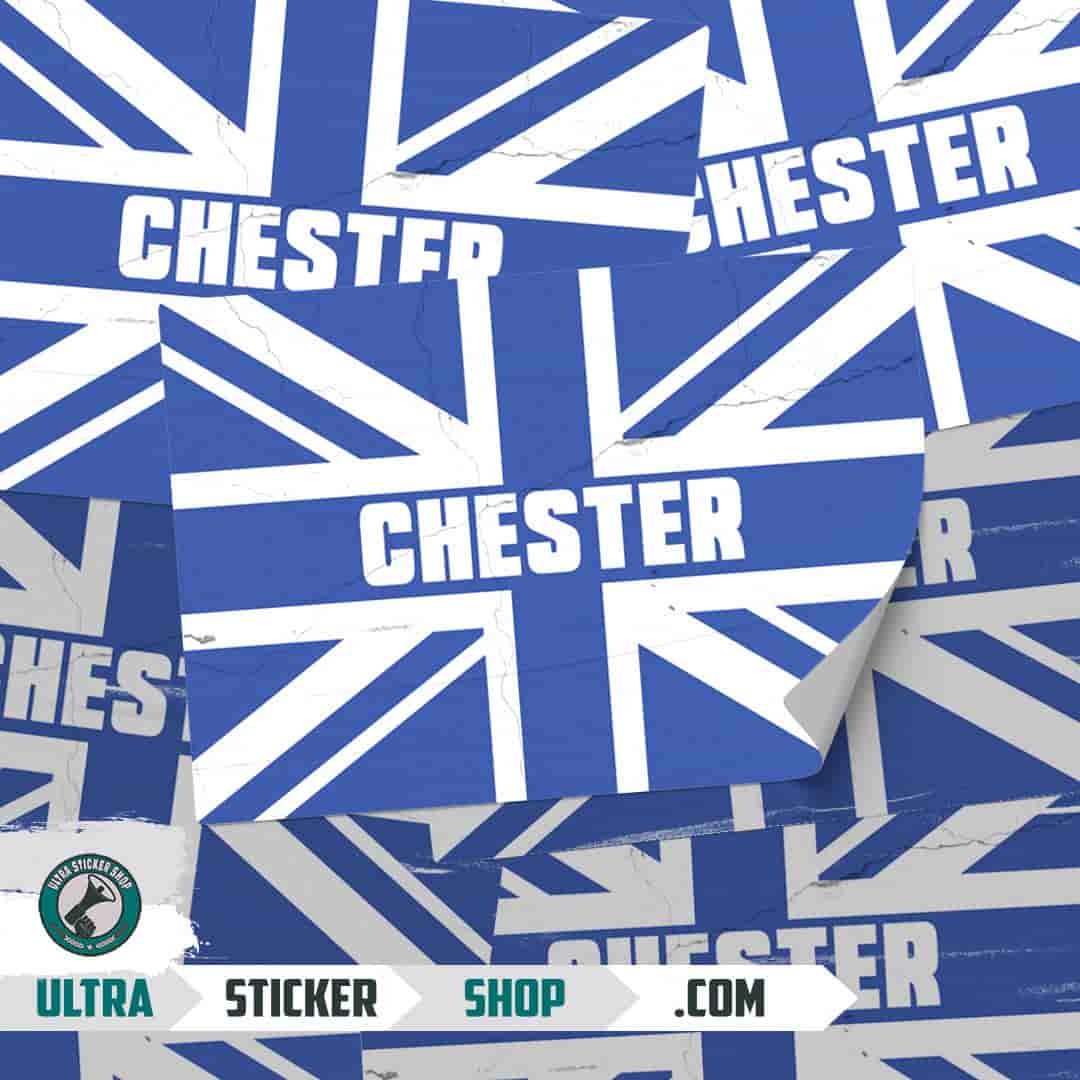 Chester Union Jack Stickers