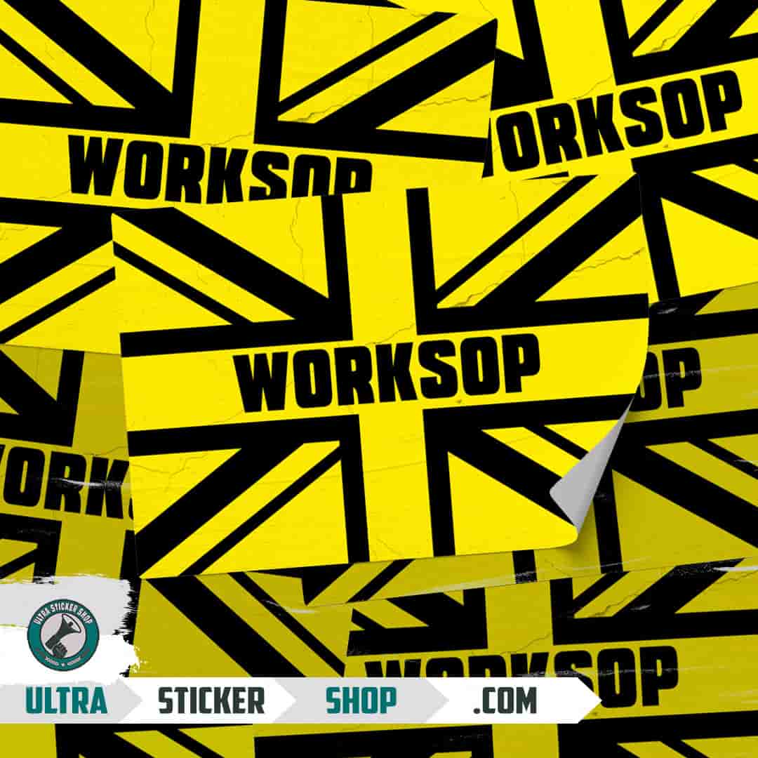Worksop Union Jack Stickers