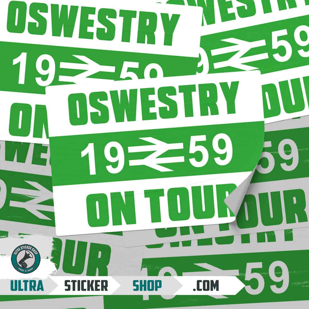 Oswestry 1959 on tour Stickers