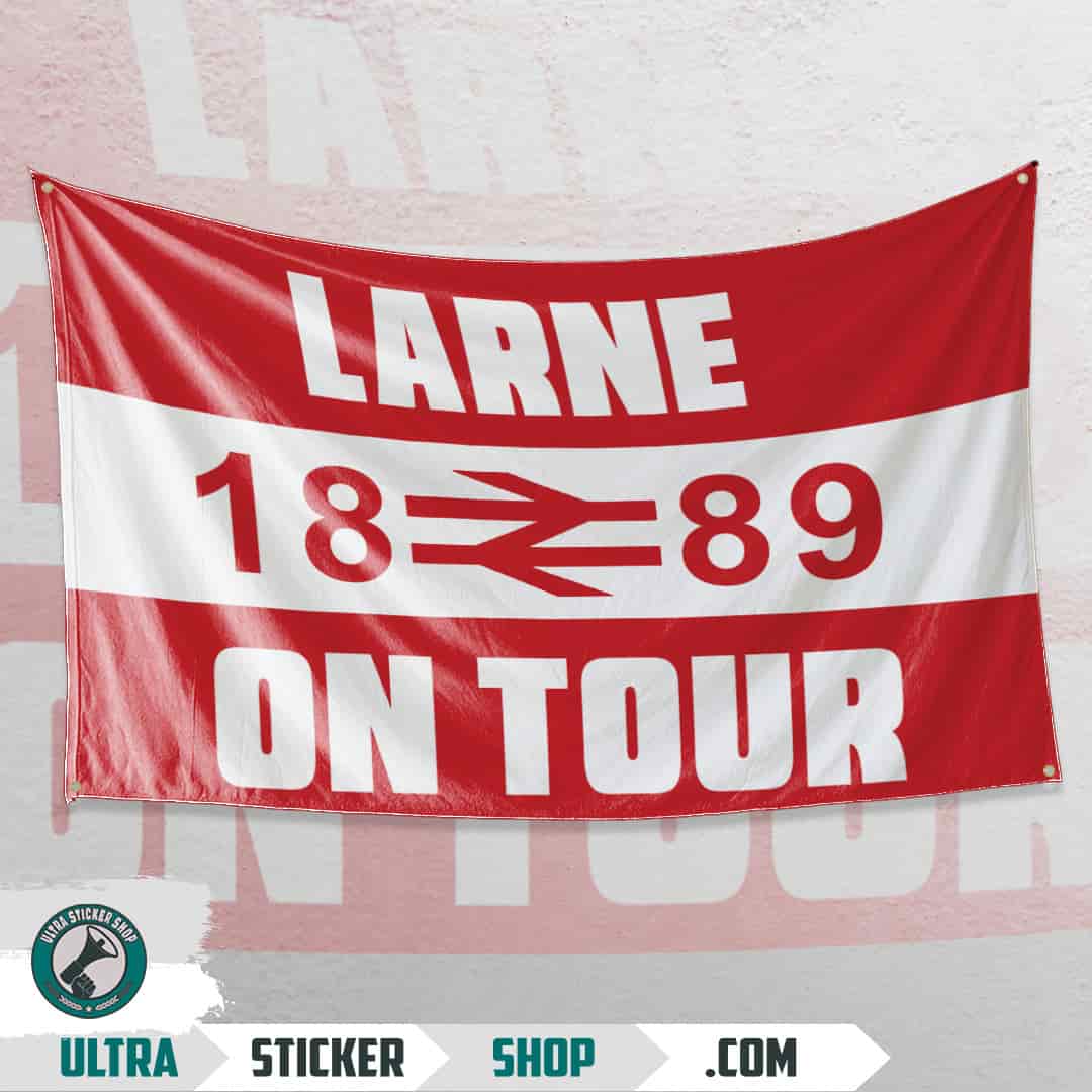 Larne 1889 on tour Flag