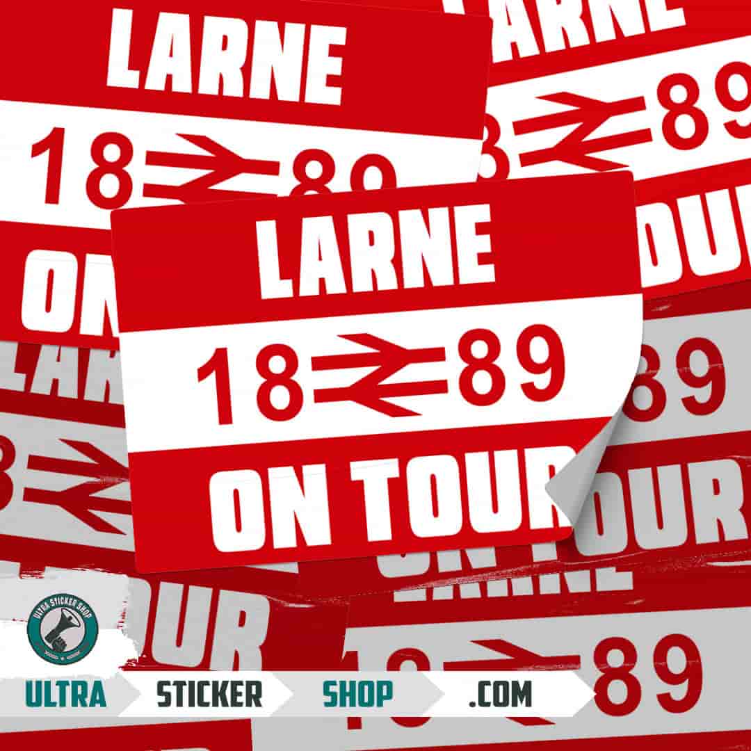 Larne 1889 on tour Stickers
