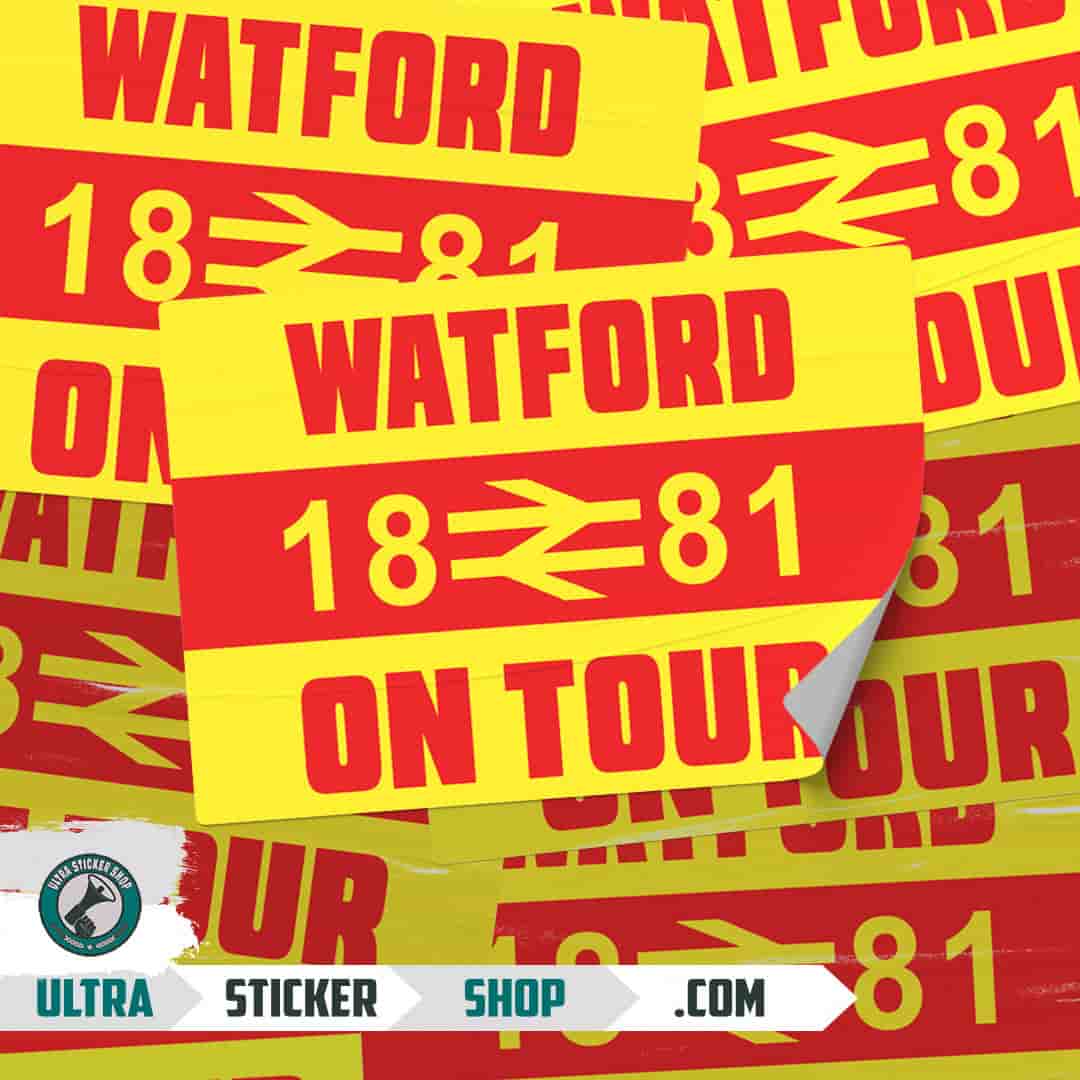 Watford 1881 on tour Stickers