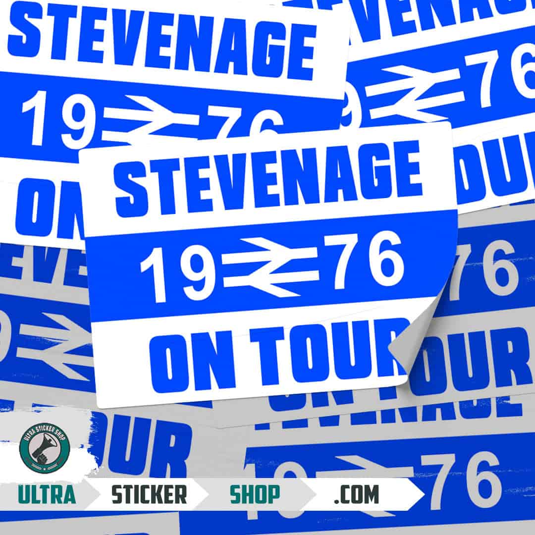 Stevenage 1976 on tour Stickers