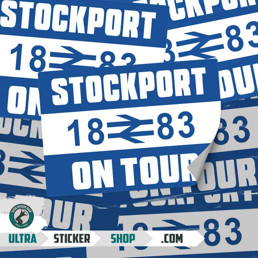 Stockport 1883 on tour Stickers