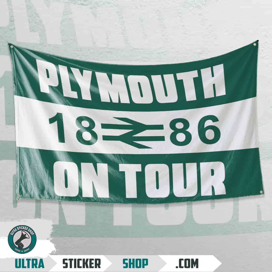 Plymouth 1886 on tour Flag