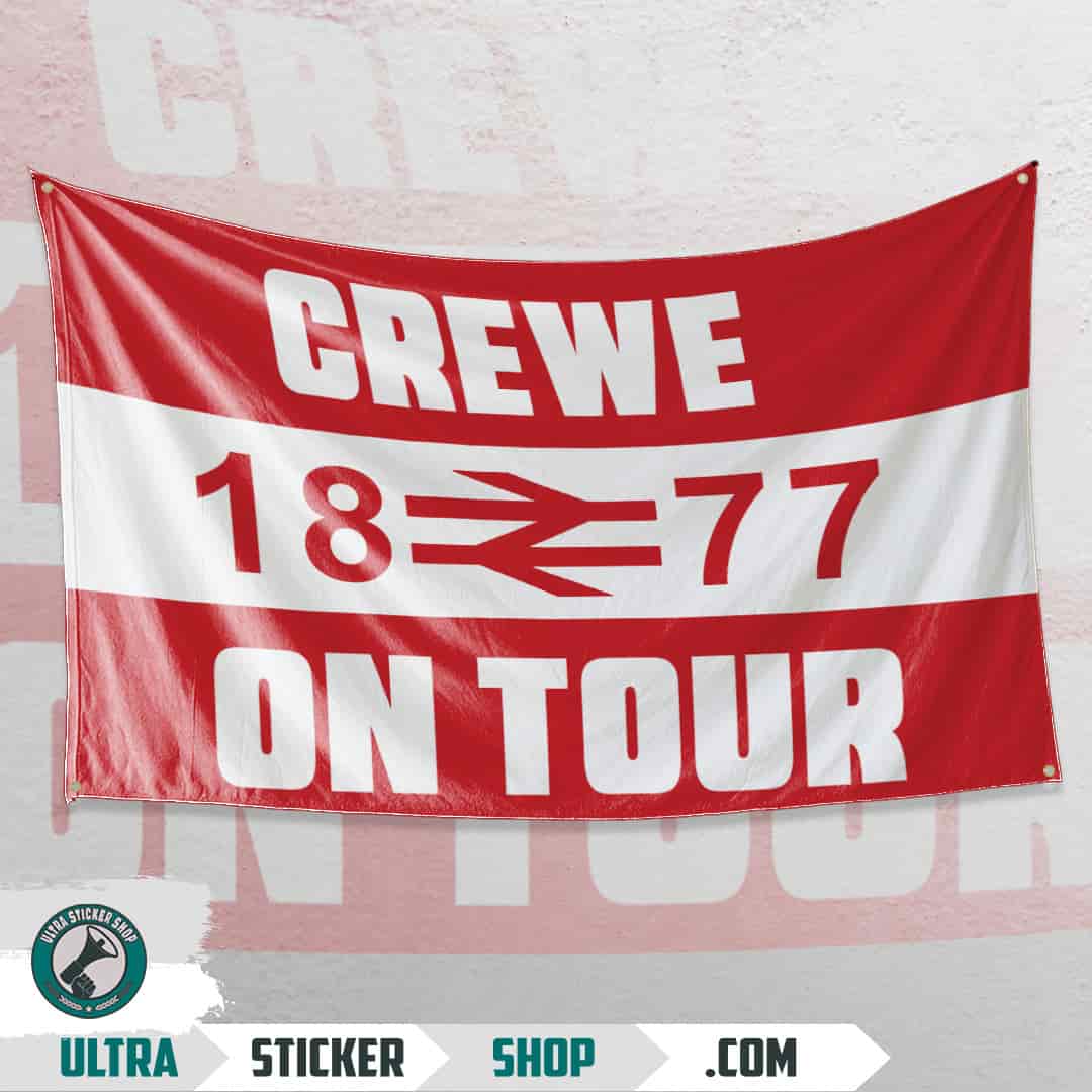 Crewe 1877 on tour Flag
