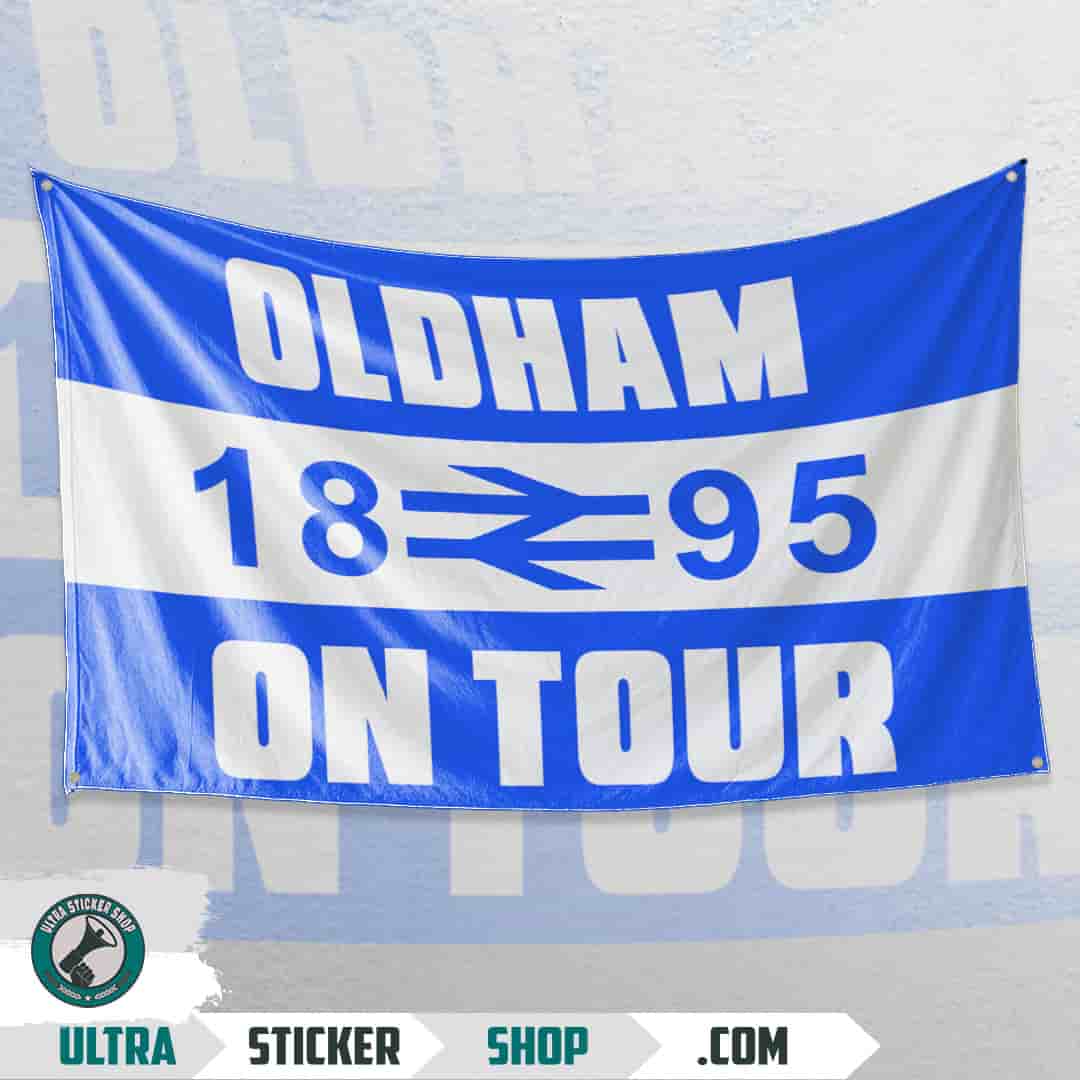 Oldham 1895 on tour Flag