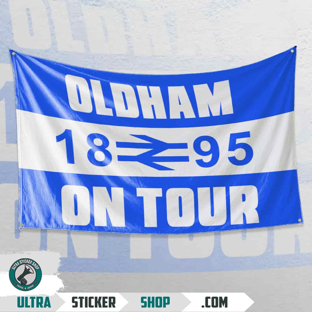 Oldham 1895 on tour Flag
