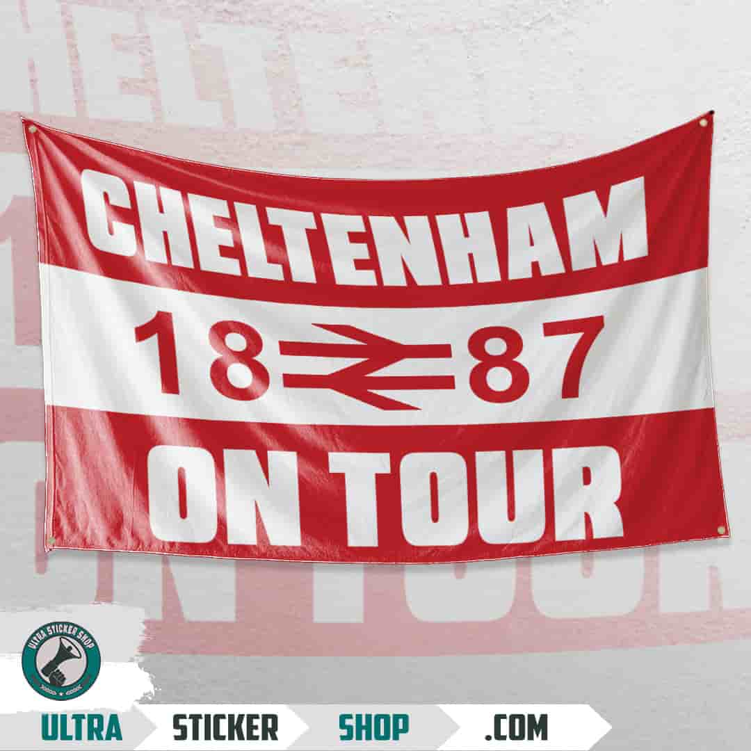 Cheltenham 1887 on tour Flag