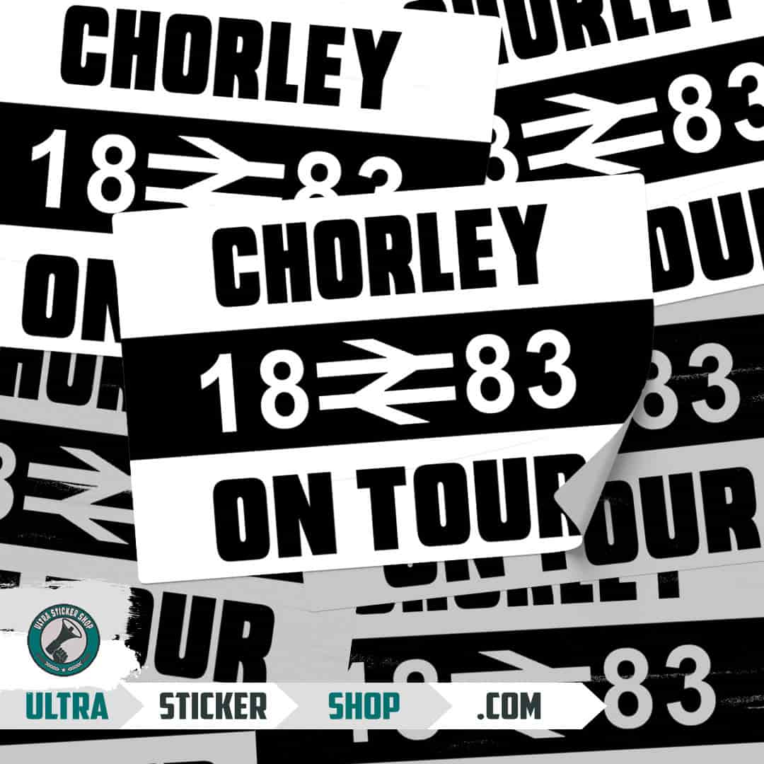 Chorley 1883 on tour Stickers