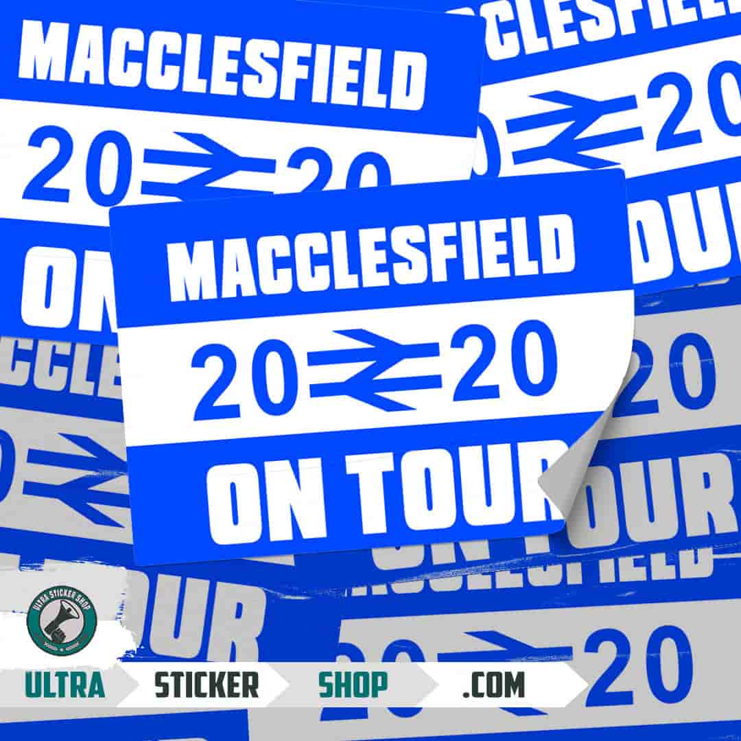 Macclesfield 2020 on tour Stickers