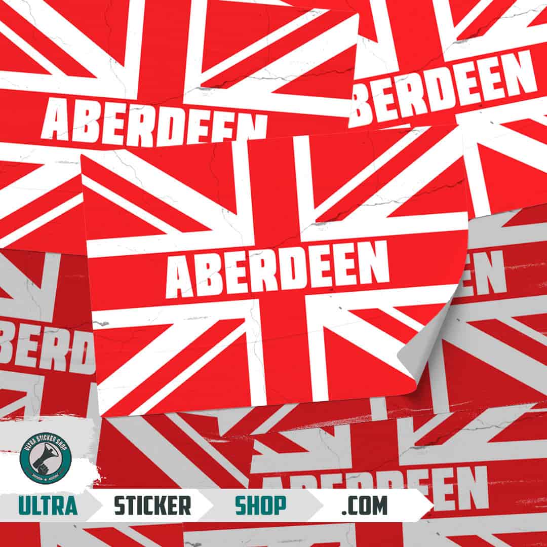 Aberdeen Union Jack Stickers