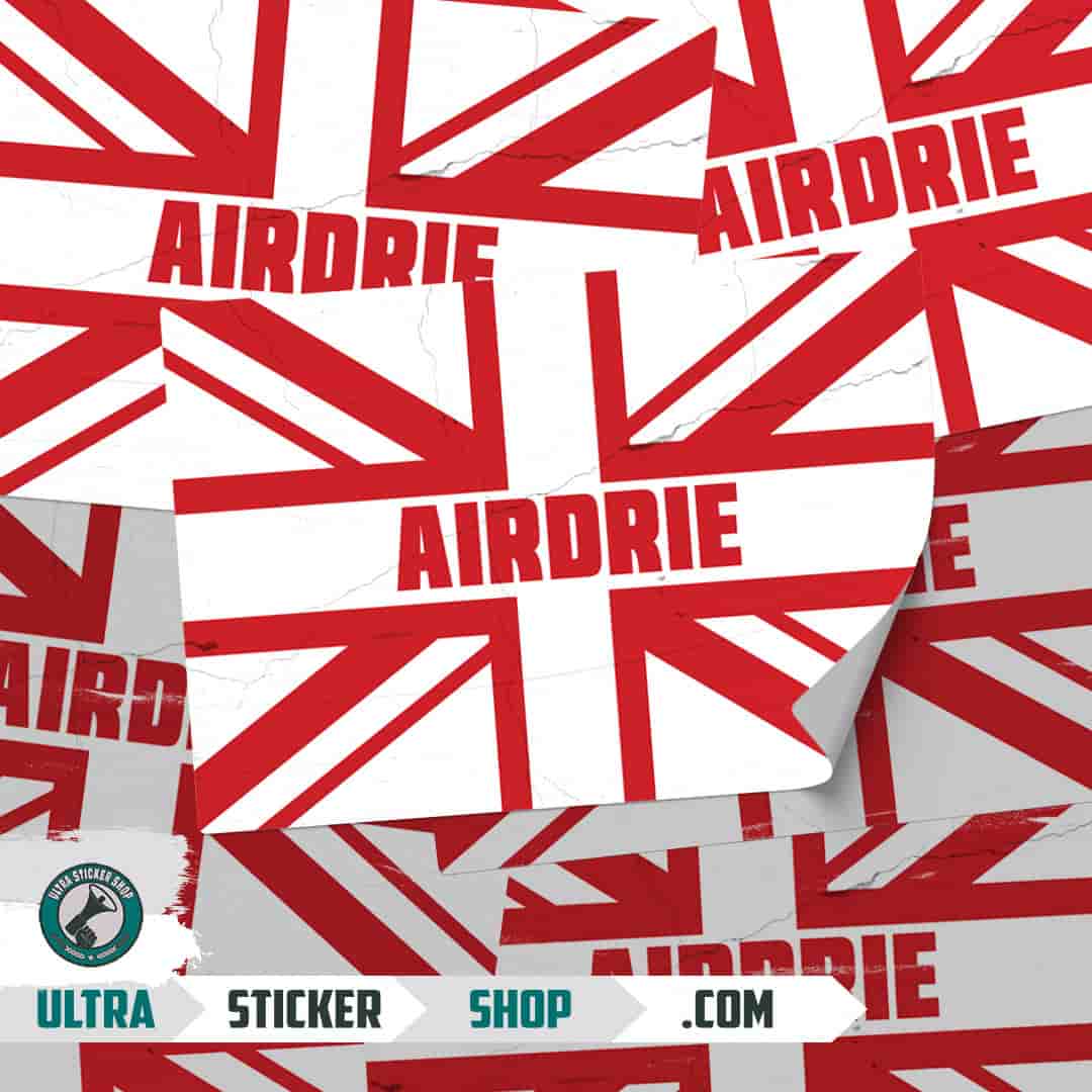 Airdrie Union Jack Stickers