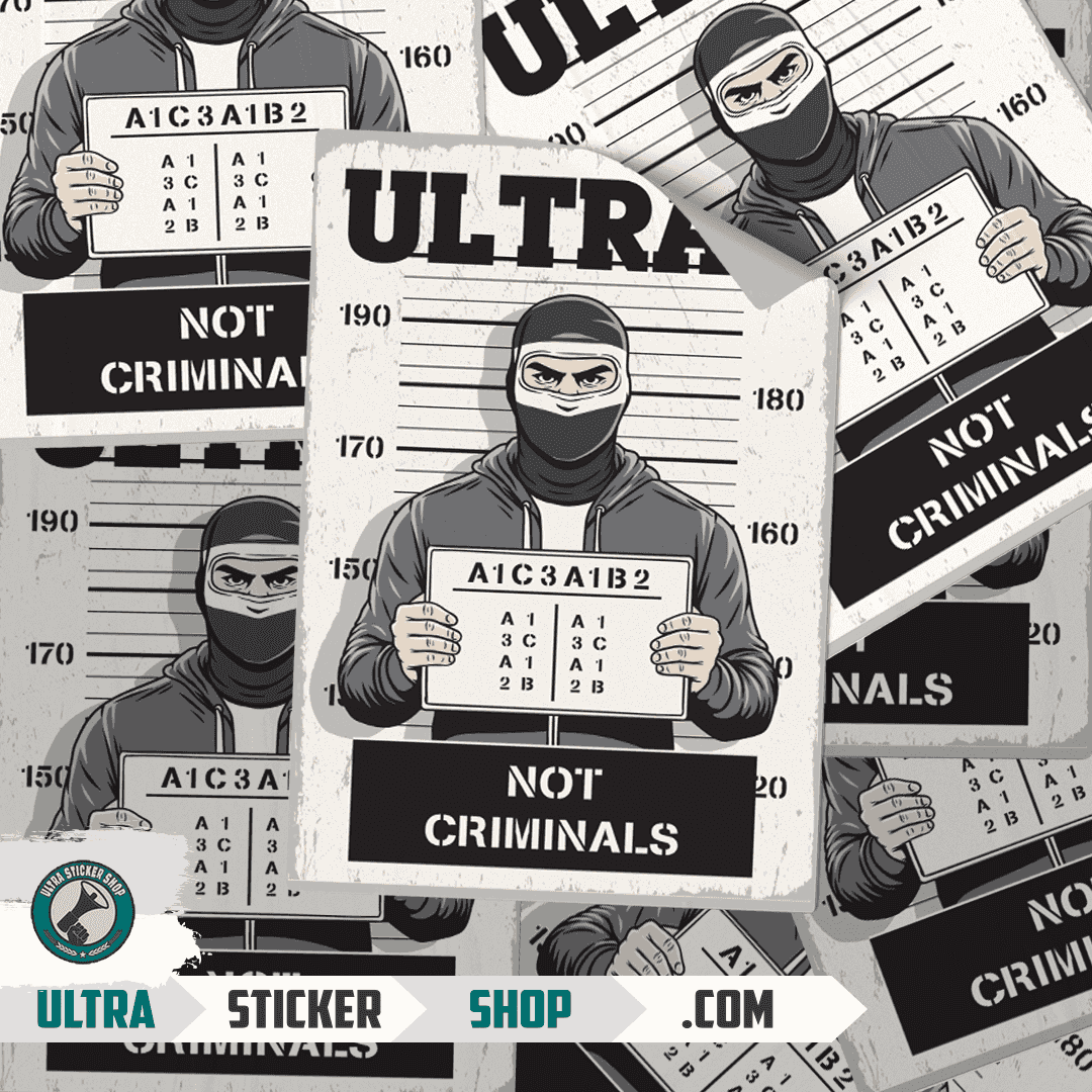 Ultras not criminals Stickers