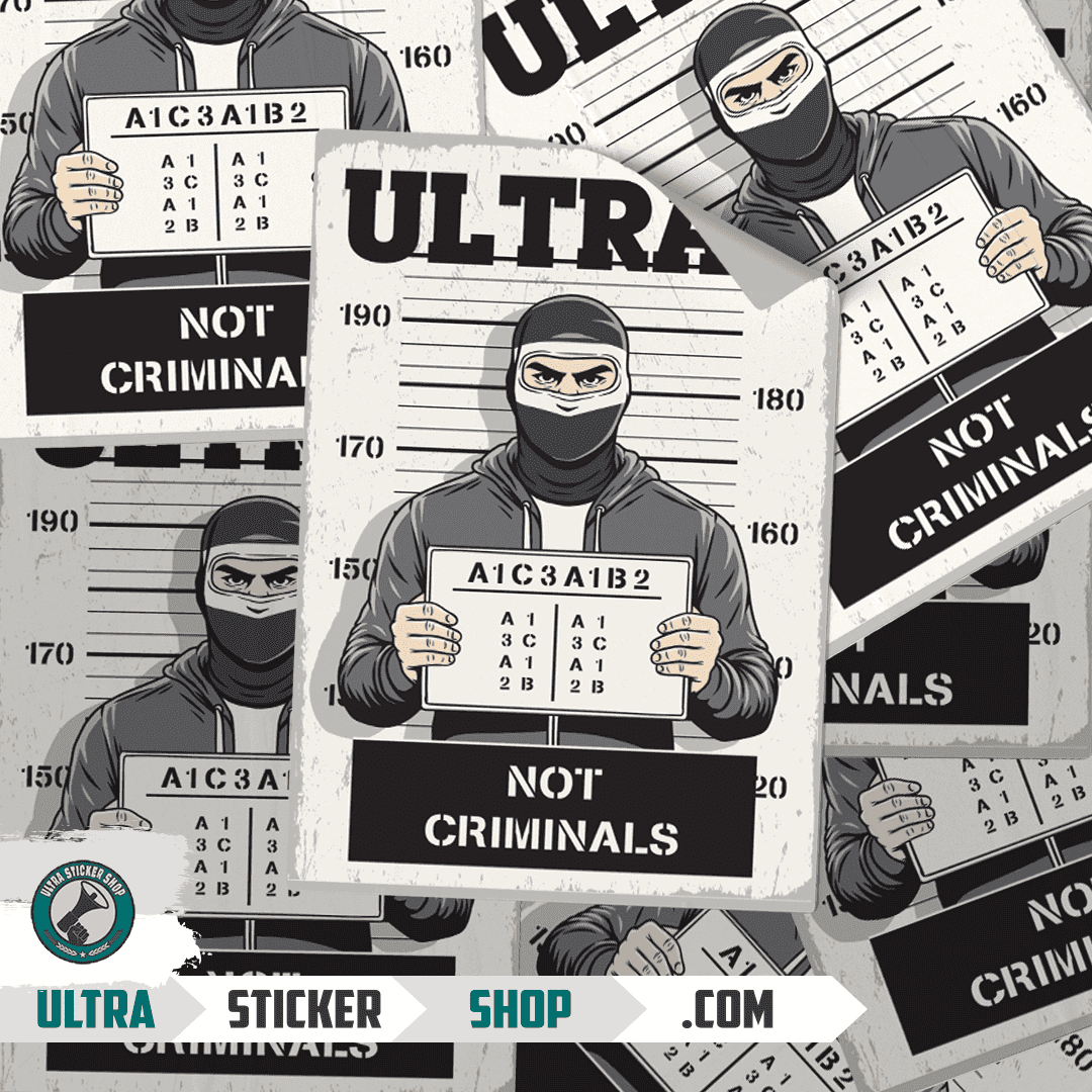 Ultras not criminals Stickers