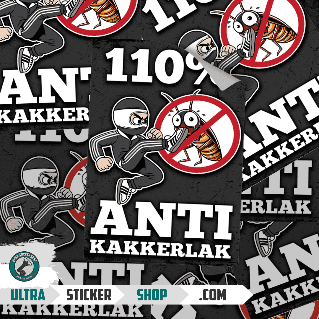 110% Anti Kakkerlak Stickers