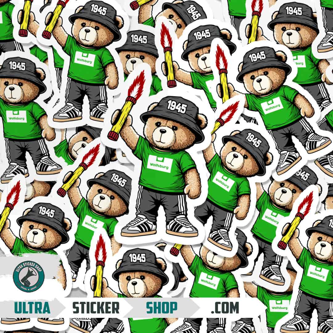 Wolfsburg 1945 bear Stickers