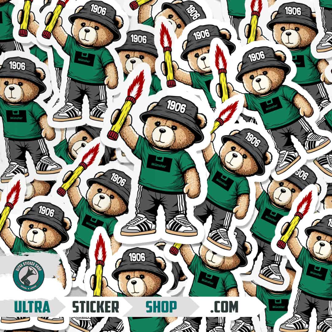 Münster 1906 bear Stickers