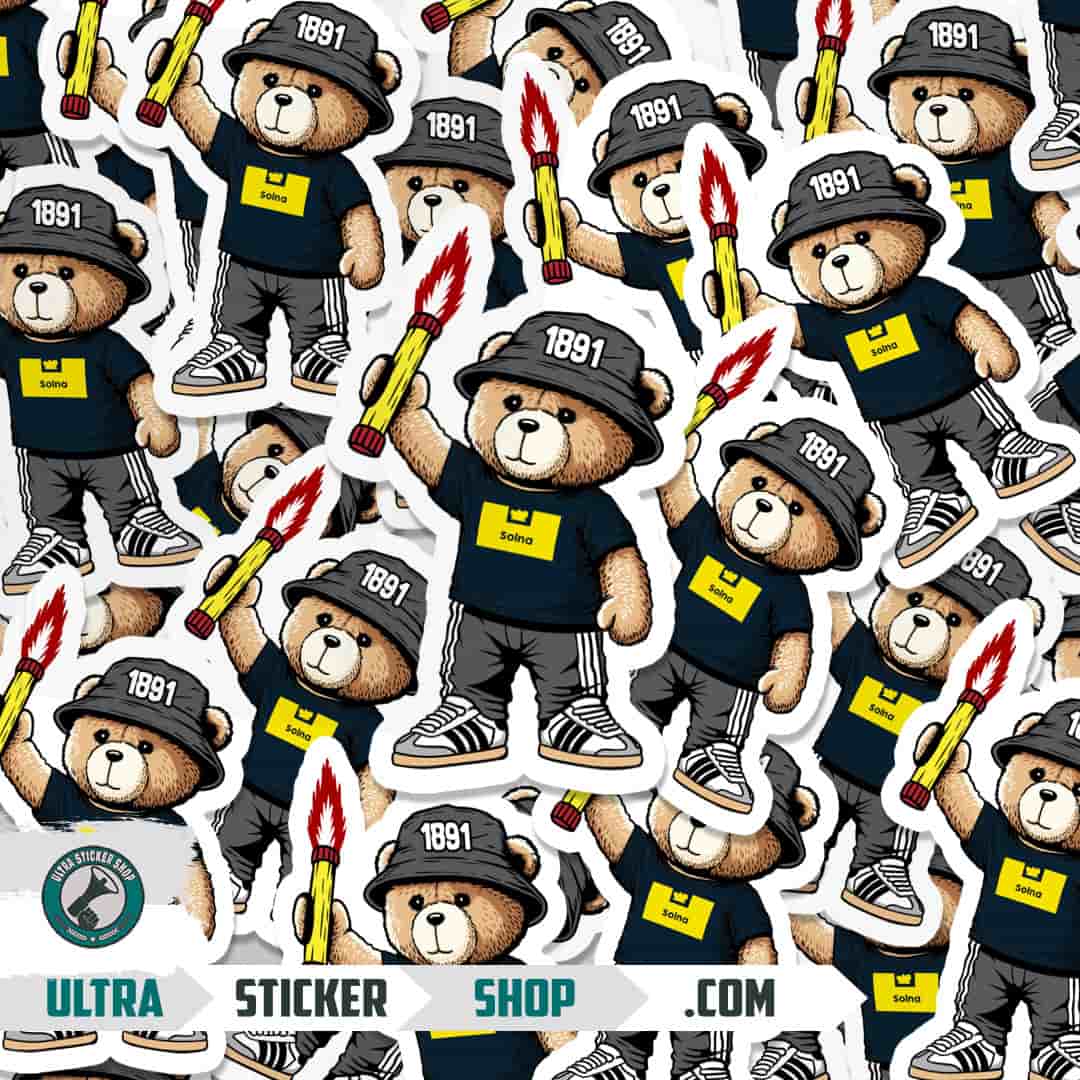 Solna 1891 bear Stickers