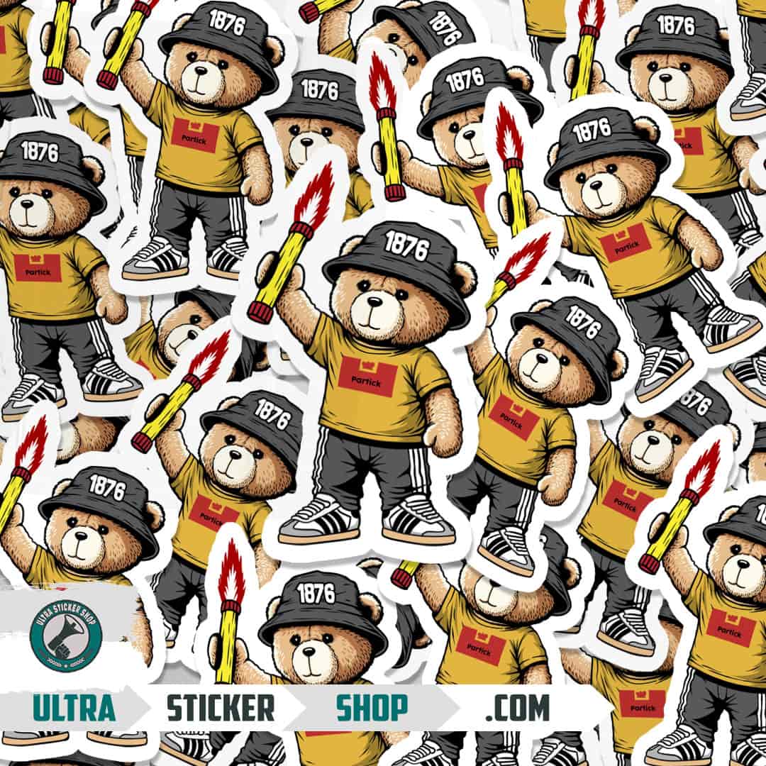 Partick 1876 bear Stickers