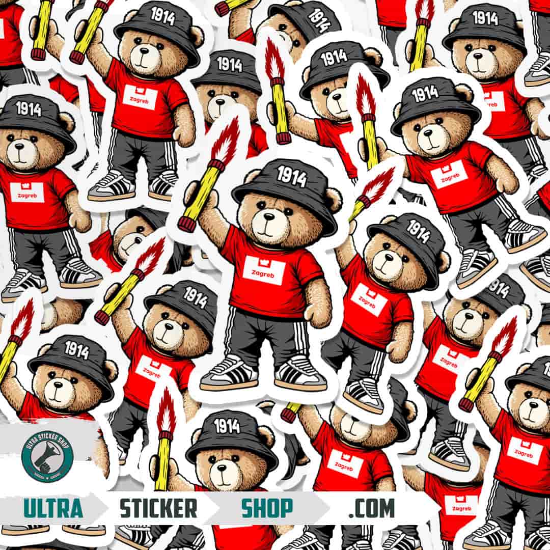 Zagreb 1914 bear Stickers